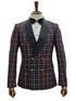 Double Breasted Tuxedo Suit  - Slim fitted -  Navy  Blue Suit - Shawl Collar