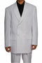 White Wedding Suit For Men - Perfect For Groom - Mens Classic Fit Double Breasted Poplin Suit In White