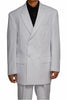 White Wedding Suit For Men - Perfect For Groom - Mens Classic Fit Double Breasted Poplin Suit In White