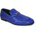 Bravo Mens Modern Glitter Sequin Prom Tuxedo Loafer in Royal Blue - Men's Dress Shoes