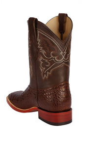 Botas Cuadrada de Cocodrilo Caiman Lomo
