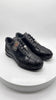 Los Altos Men’s Black Ostrich Leg Lace-Up Sneakers – Exotic Leather Casual Shoes