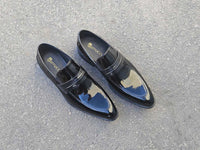 Carrucci Patent Leather Tuxedo Penny Loafer