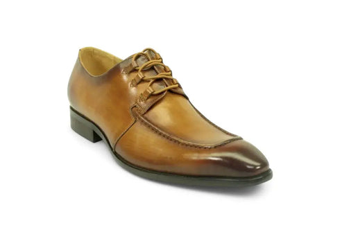 Patina Finish Calfskin Lace-up Shoe Carrucci