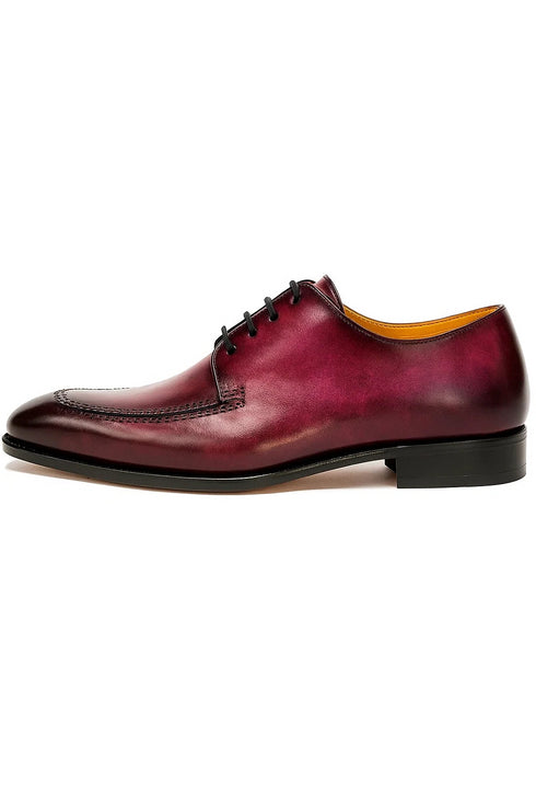Patina Finish Calfskin Lace-up Shoe