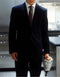 Mens Patrick Bateman | American Psycho Black 2 Button Pinstripe Suit