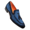 Men's Pavese Cobalt Suede Tassel Slip-On Shoes By Mezlan Made In Spain Brand