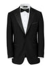 Mens Single Breasted Peak Lapel Tuxedo Jacket Black