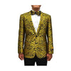Peak Lapel Alberto Nardoni Gold Paisley Blazer