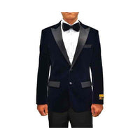 Peak Lapel Tuxedo Dinner Jacket Mens Navy Blazer