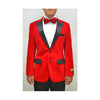 Peak Lapel Tuxedo Dinner Jacket Mens Red Blazer