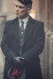 Mens Peaky Blinders peaky blinder outfit - Include peaky blinder actor cap Thomas Shelby Vested Suit & Black Overcoat