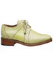 Ferrini Shoes - Mens Alligator Dress Shoe - Ferrini 205 Belly Alligator Plain Toe Shoes Peridot
