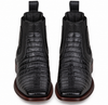 Los Altos Men's Wide Square Toe Caiman Belly Short Boots - Black 82BV8205
