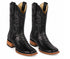 Black Square Toe Caiman Tail Boots