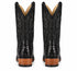 Black Square Toe Caiman Tail Boots