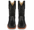 Black Square Toe Caiman Tail Boots