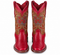 Los Altos Red Teju Lizard Square Toe Women's Western Boot