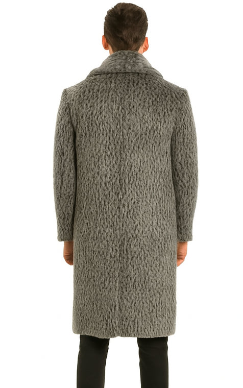 Pimp Coat - Gangster 1920s Look - Leopard Faux Fur Coat With Full Length - Vintage Coat