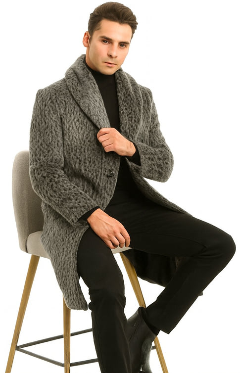 Pimp Coat - Gangster 1920s Look - Leopard Faux Fur Coat With Full Length - Vintage Coat