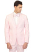 Mens Easter Suit - Jacket and Pants in Summer Color Pink Pinstripe Modern Fit Light Weight