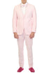 Mens Easter Suit - Jacket and Pants in Summer Color Pink Pinstripe Modern Fit Light Weight