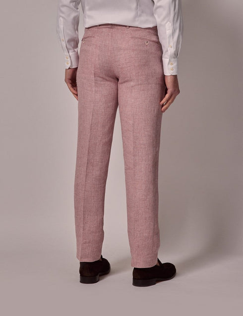 Mens Linen Suit For Beach Wedding - Summer Suit in Pink