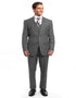 Light Grey Suit - Silver Gray Suit For Wedding - Men's Two Button Vested Business Light Grey Pinstripe Suit