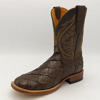 Pirarucu Fish Print Boots Square Toe