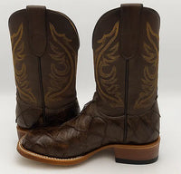 Pirarucu Fish Print Boots Square Toe