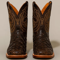 Pirarucu Fish Print Boots Square Toe