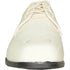 Bravo Mens Formal Wedding & Prom Double Runner Shiny Patent Dress Shoe in Ivory