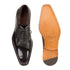 Postdam Black European Cordovan Calfskin & Soft Deerskin Men's Oxford By Mezlan Made In Spain Brand