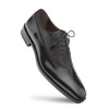 Postdam Black European Cordovan Calfskin & Soft Deerskin Men's Oxford By Mezlan Made In Spain Brand