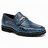 Men's Mauri Casual Alligator Loafers Blue Metal Bit Debonair