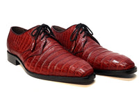 Los Altos All-Over Crocodile Lace Up Dress Shoes