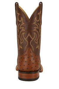 Men's Los Altos Ostrich Skin Wide Square Toe Boots - B