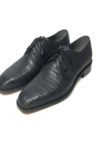 Los Altos All-Over Crocodile Lace Up Dress Shoes