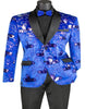 Blue Prom Suit - Blue Homecoming Outfits For Guys Paisley Floral Print Design Royal Blue