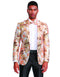 Mens Paisley Shawl Prom Tuxedo Blazer in Peach