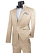 Mens 2 Button Slim Fit Paisley Prom Suit in Beige