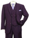 Pleated Dress Men Suits - Mens 2 Button Fashion Purple Double Breasted Suit
