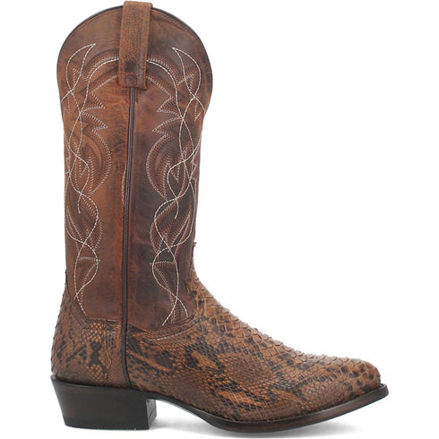 Dan Post Men’s Bay Apache Manning 13 Round Toe Genuine Python Leather Cowboy Boot