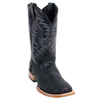 Elephant Print Boots Square Toe