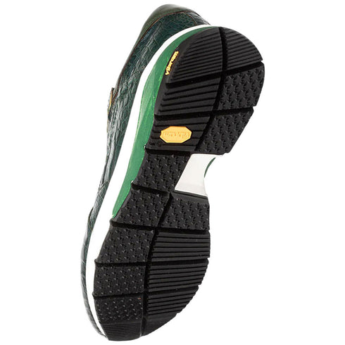 Men's Quevedo Forest/Green Genuine Crocodile Exotic Sneaker By Mezlan Made In Spain Brand