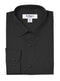 Classic Regular Fit Cotton Convertible Cuff Dress Shirt In Black