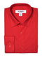 Classic Regular Fit Cotton Convertible Cuff Dress Shirt In Red