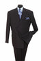 Mens Double Breasted Ton on Ton Stripe Suit in Black