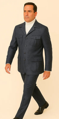 Rossi Man DUKE RM1767 – Slim Fit Steel Grey 3-Piece Suit for Men | Elegant Formalwear