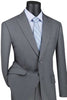 Mens 2 Button Modern Fit Peak Lapel Suit in Medium Grey